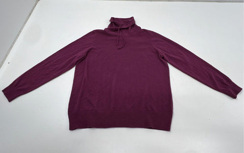 L.L. Bean Women's Classic Cashmere Funnel Neck Sweater Purple NWT Sz XL