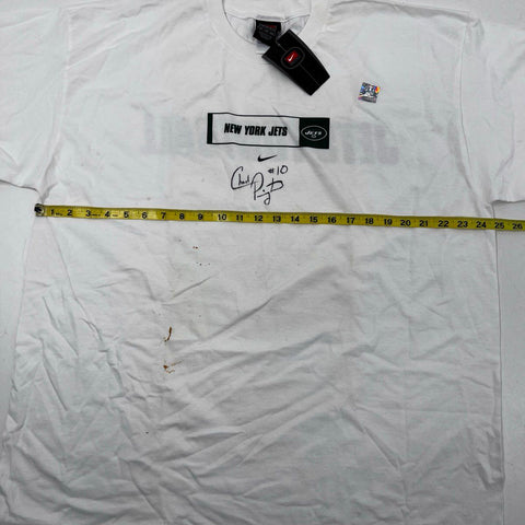 Nike New York Jets Chad Pennington Autographed Shirt White Men's Sz XL NWT