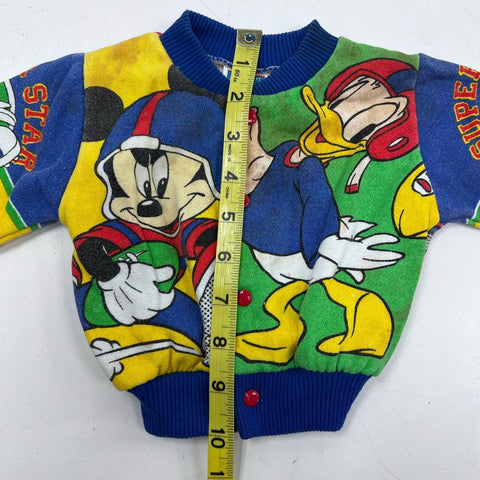 Vintage 90s Disney Mickey's Stuff For Kids Sports Snap Front Jacket Sz 6-9M