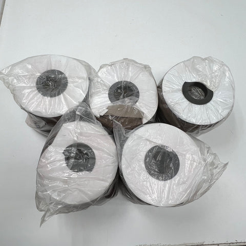 Lot of 5 Brown Continuous Coil Zipper Chain Tape Spools By The Yard Sewing
