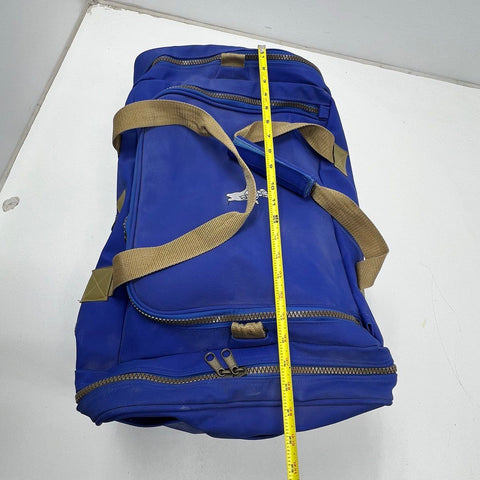 Vintage 90s Pillsbury Doughboy Blue Canvas Duffle Bag Travel Gym Promotional