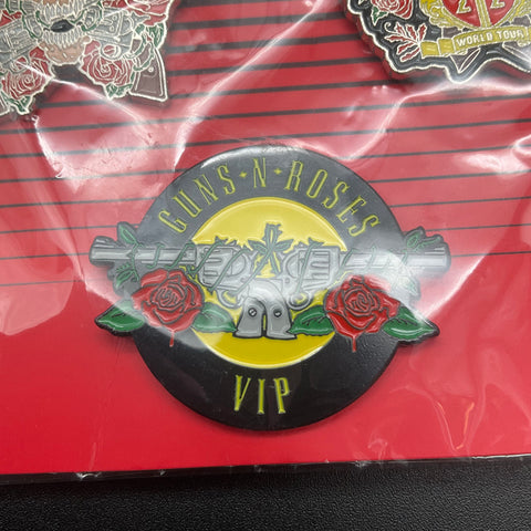 Guns N' Roses 2022 World Tour VIP Enamel Pin Set Lot of 3 Sealed Collectible