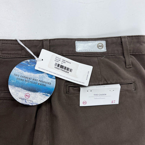 AG Adriano Goldschmied Women's The Caden Trouser Brown Stripe Sz 27 NWT