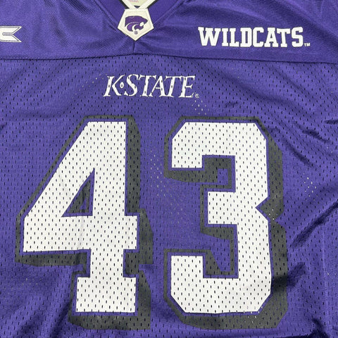 NWT Y2K Colosseum K-State Wildcats Purple Football Jersey #43 Men's Size L