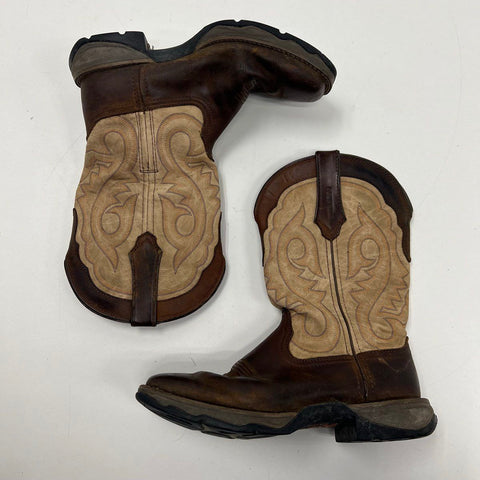 Durango Lady Rebel DRD0332 Western Cowboy Boots Brown Taupe Leather Size 8M