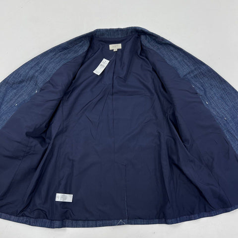 Loft Outlet Women's Blue Denim Double Breasted Blazer Jacket Sz 16 NWT