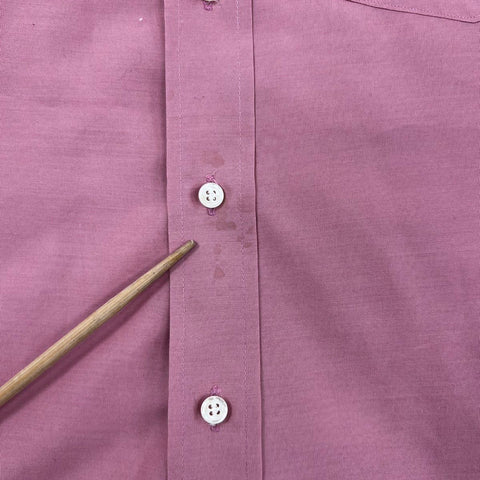 Vintage Pierre Cardin Men's Long Sleeve Button Up Shirts Lot 2 Mauve Beige 15.5