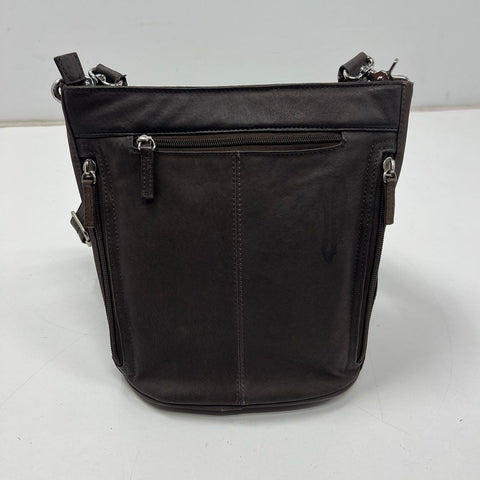 Gun Tote'n Mamas Brown Leather Concealed Carry Crossbody Shoulder Bag Purse