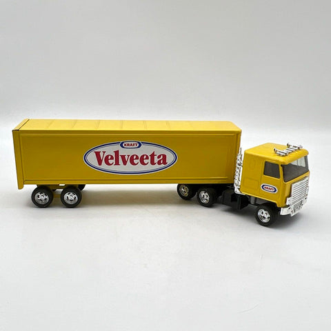 Kraft Velveeta Toy Semi Truck Trailer Yellow Advertising Pressed Steel Vintage