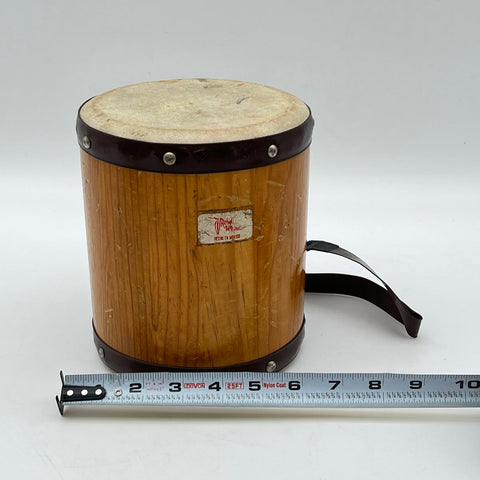 Rhythm Band Inc Vintage Wood Hand Drum Hecho En Mexico Natural Skin Head 7-Inch