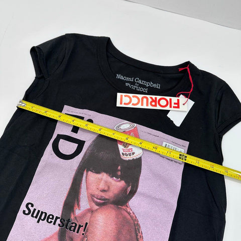Fiorucci Women's i-D Magazine Graphic Tank Tops Black XS S NWT