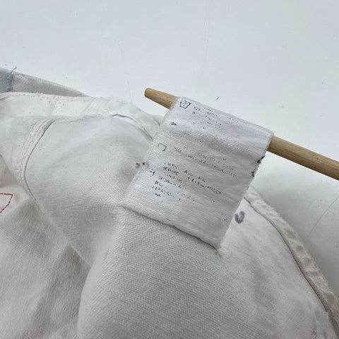 Dickies White Paint Splatter Distressed Bib Overalls Workwear Men's 34x28