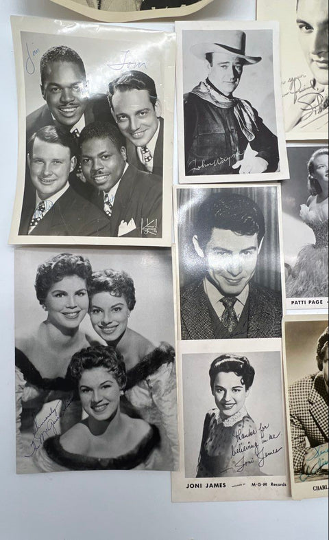 Vintage Celebrity Promo Photos Lot 18 Pieces Liberace John Wayne Dinah Shore