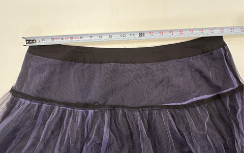 Vintage Y2K Tripp NYC Women's Purple Black Tiered Mesh Goth Mini Skirt Sz 18