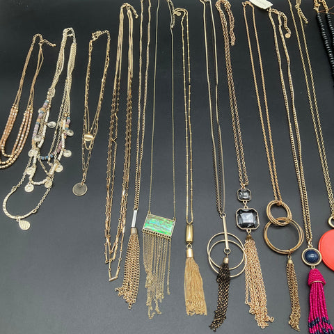 Talbots & Modern Statement Tassel Pendant Necklace Jewelry Lot of 12