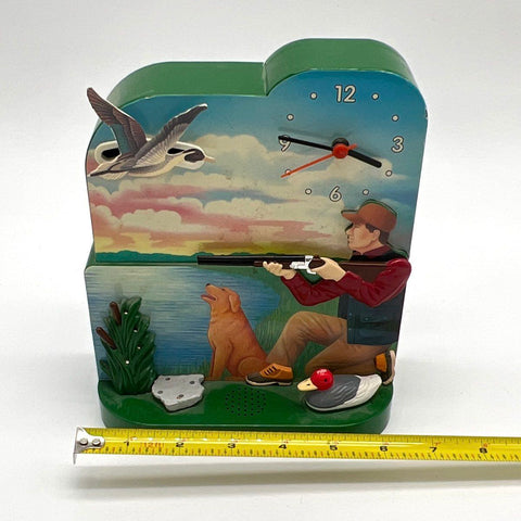 Fun-Damental Too The Original Hunting Clock 1998 Vintage Duck Hunter Scene