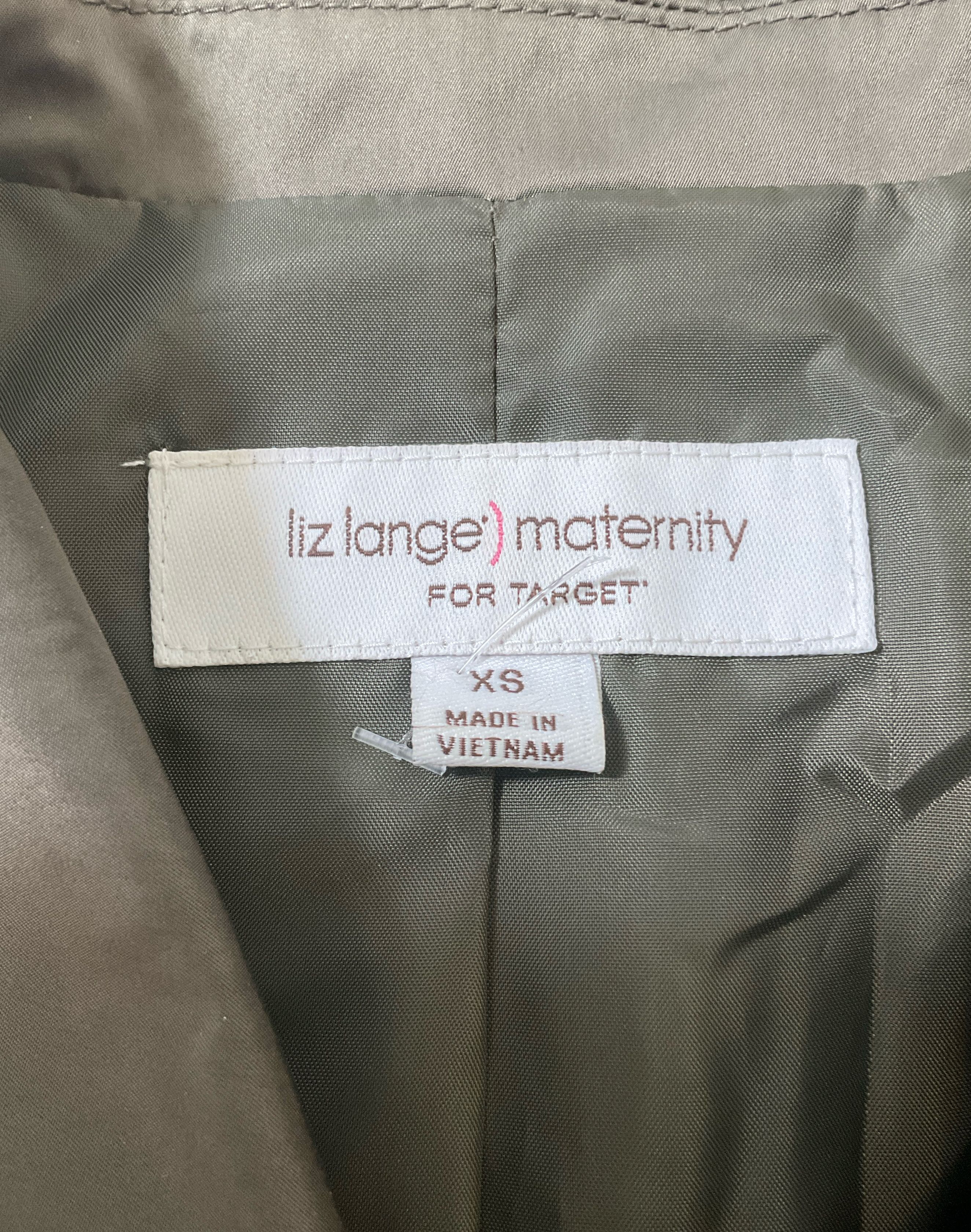 Liz Lange Maternity for Target Women's Olive Green Trench Coat Size XS NWT