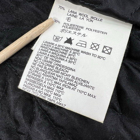 Diesel Women's Gray Houndstooth Wool Blend A-Line Trench Coat Quilted Lined XXS