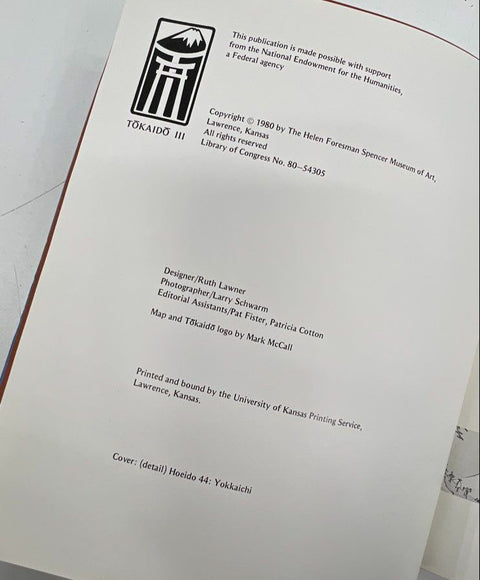 1980 Tokaido III Exhibition Catalog & Guidebook Lot Spencer Museum of Art KU