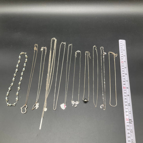 Fashion Jewelry Lot of 11 Necklaces Hello Kitty Heart Wing Rhinestone Accents