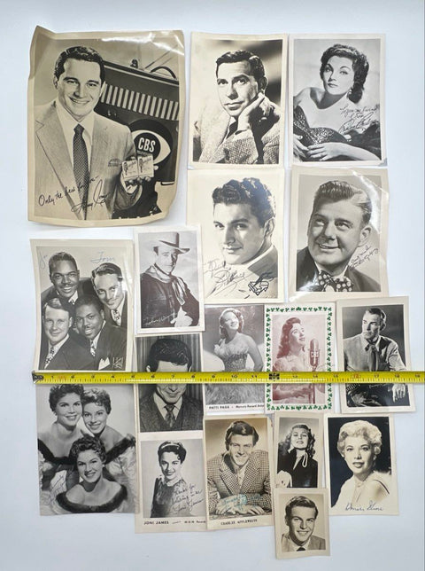 Vintage Celebrity Promo Photos Lot 18 Pieces Liberace John Wayne Dinah Shore