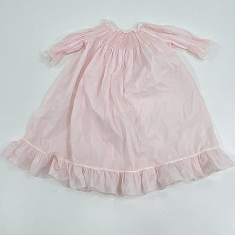 Vintage 80s Lot 4pc Infant Baby Smocked Gown Christmas Romper Handmade Clothes