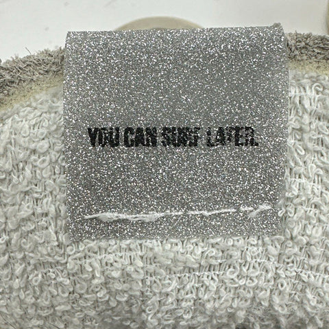 P448 Skate Grey Suede Silver Glitter High Top Sneakers Women's Size 38
