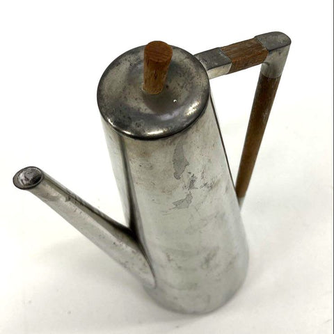 Royal Holland Pewter Daalderop Coffee Pot Teak Handle Mid-Century Modern MCM