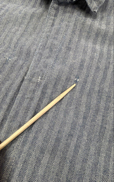 Vintage 90s Men's Blue Pinstripe Herringbone Workwear Coveralls USA Sz 48R