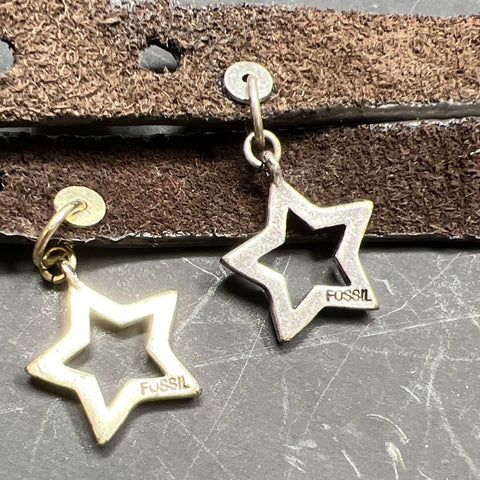 Fossil Dream & Wish Leather Studded Star Charm Bracelets