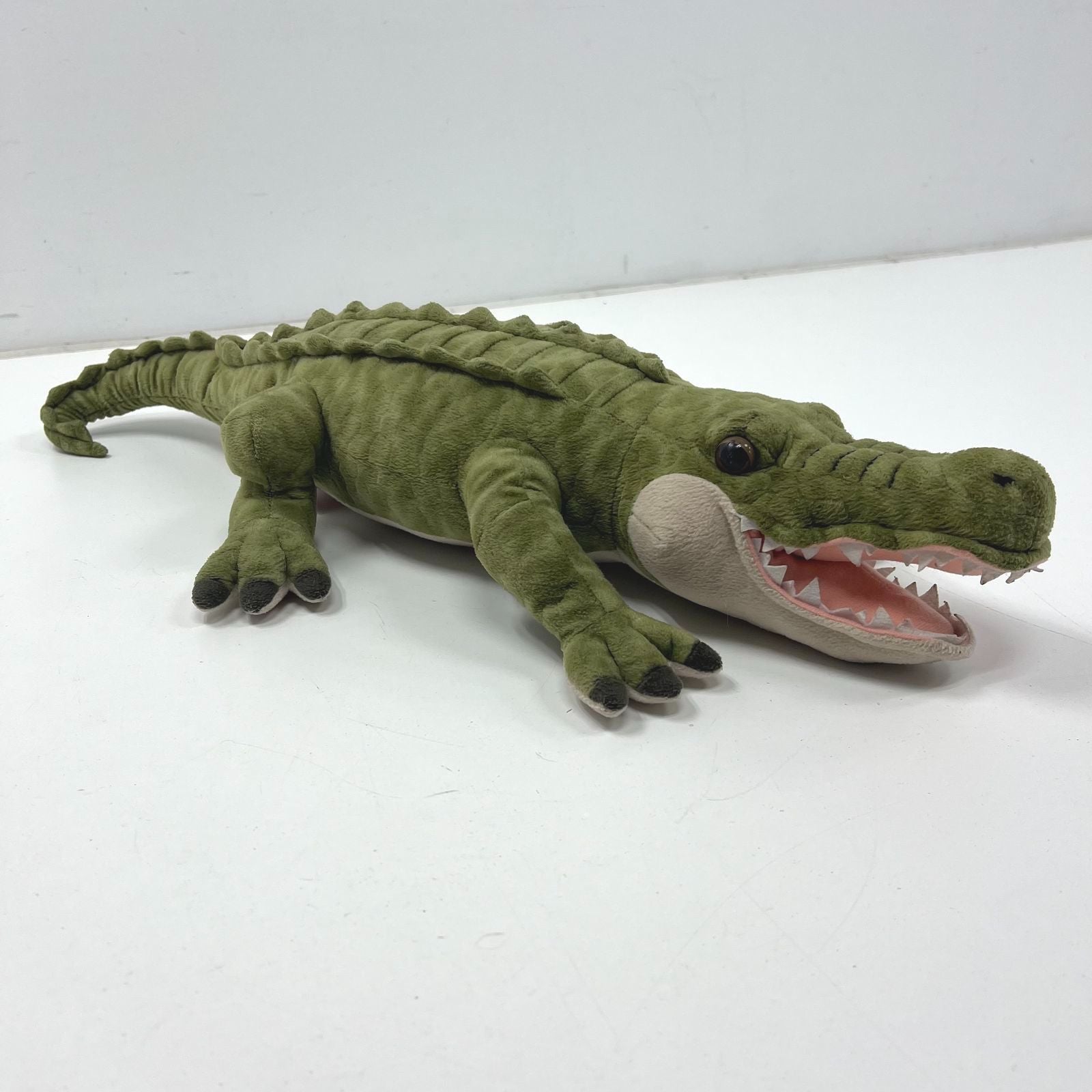 FAO Schwarz Large 25" Alligator Crocodile Green Stuffed Animal Plush Toy 2015