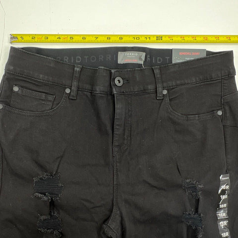 Torrid Women's Jeans Lot of 2 NWT Bombshell Skinny Distressed Blue Black 18R