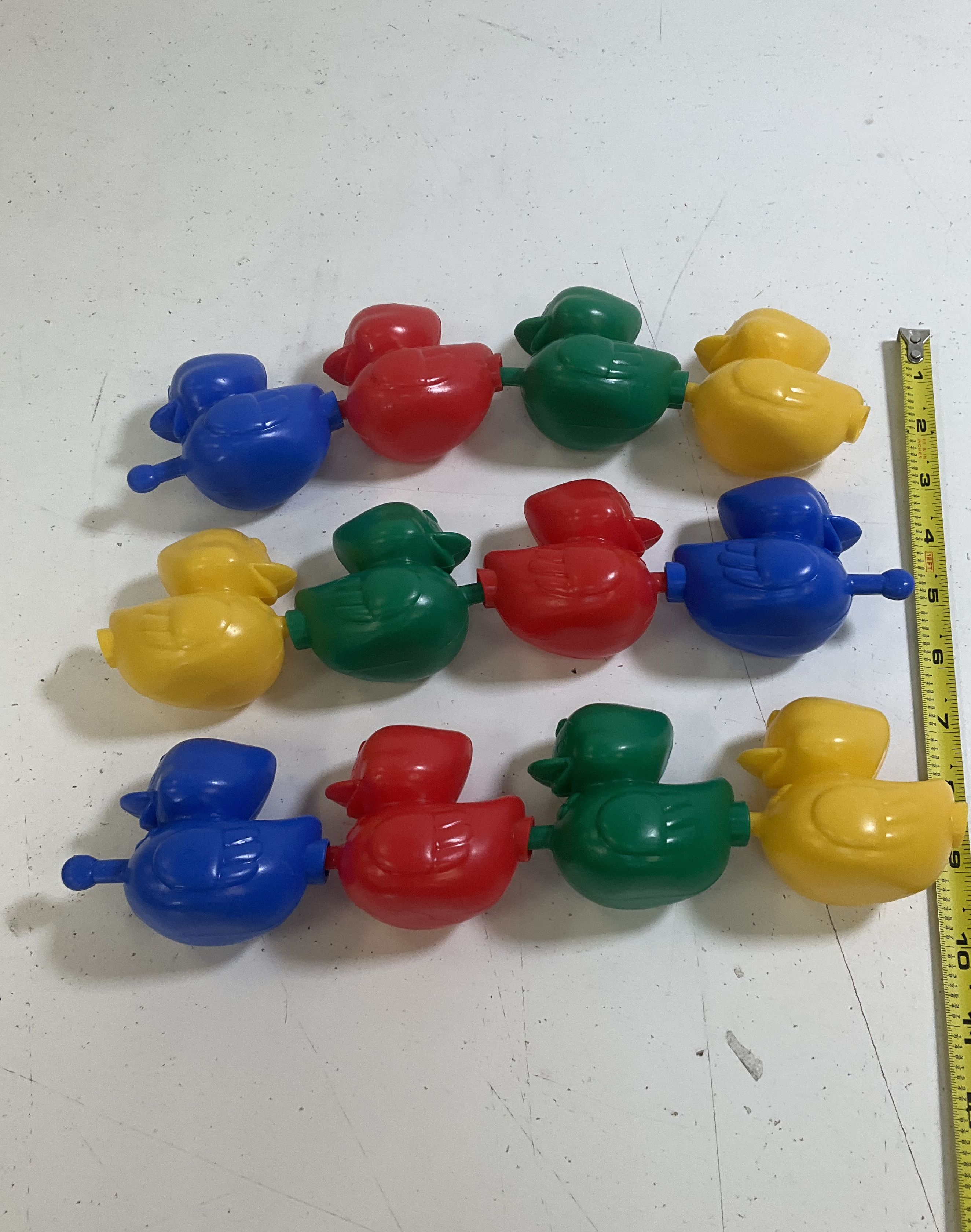 Vintage 80s Tuppertoys Pick-A-Dilly Ducks Snap Together Stacking Toy Lot 12pc