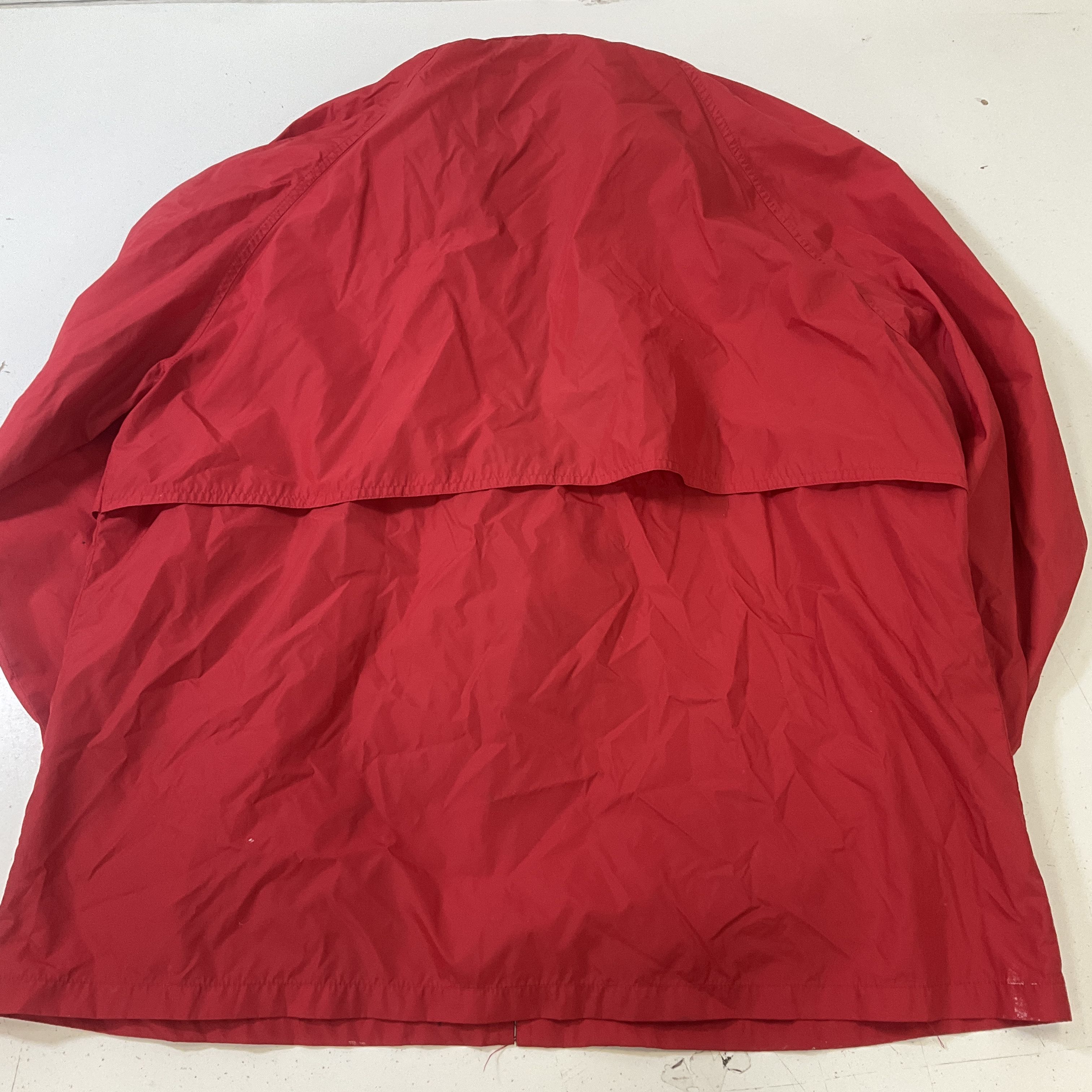 Woolrich Men's Red Teton Windbreaker Jacket Stow-able Hood Size Large Vintage