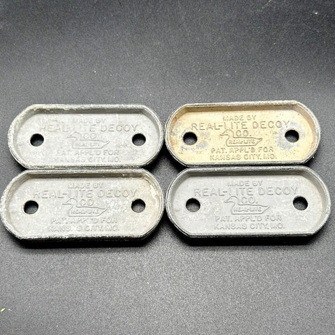 Real-Lite Decoy Co Kansas City MO Decoy Weights Set of 4 Vintage Cast Metal