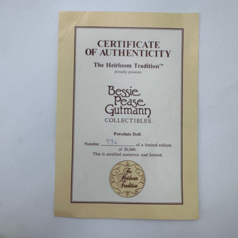 Bessie Pease Gutmann Double Blessing Porcelain Doll Set Limited Edition With COA