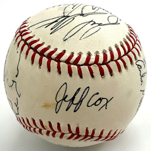 Rawlings Signed Baseball Jeff Conine Jeff Cox Carlos Maldonado Erik Pappas