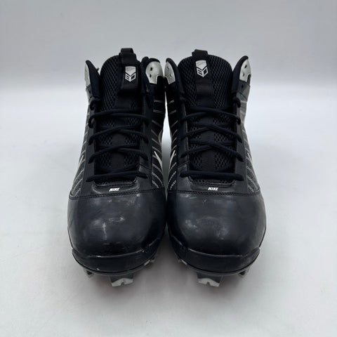 Nike Air Diamond Elite Black Silver White Baseball Cleats IOB Size 15