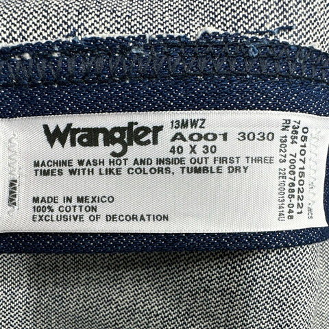 Vintage Wrangler 13MWZ Cowboy Cut Original Fit Indigo Jeans Sz 40x30 NWT