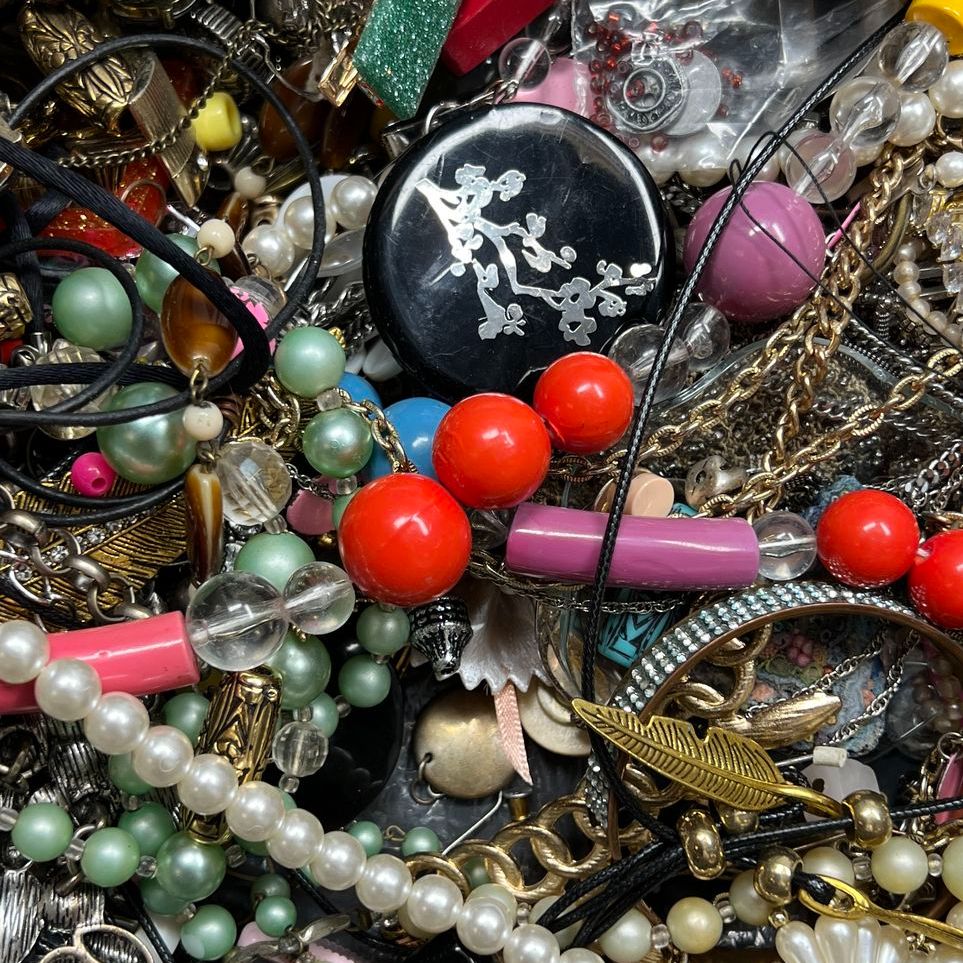 5 Lbs Broken for Crafts Costume Jewelry Grab Bag
