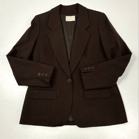 Vintage 80s Pendleton Virgin Wool Skirt Suit Set Made in USA Sz 8