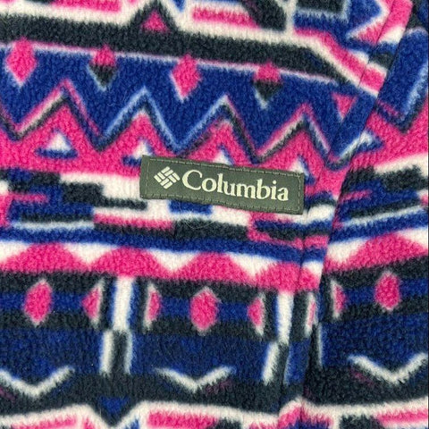 Columbia Women's Benton Springs Printed Full Zip Fleece Jacket Aztec Print Sz M
