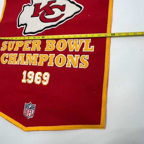 Winning Streak KC Chiefs 1969 Super Bowl Champions Embroidered NFL Banner