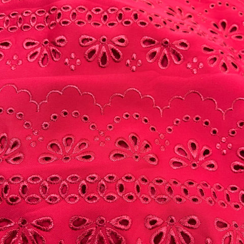 Jessica Howard Pink Eyelet Cutout Hem A-Line Dress Women's 16 NWT