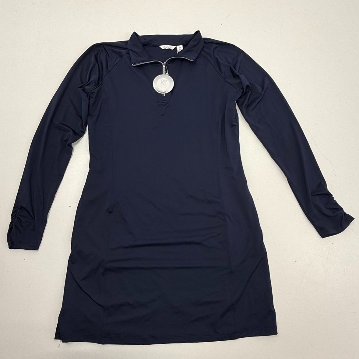 Lady Hagen Navy Solid UV Long Sleeve Golf Dress Women's M NWT