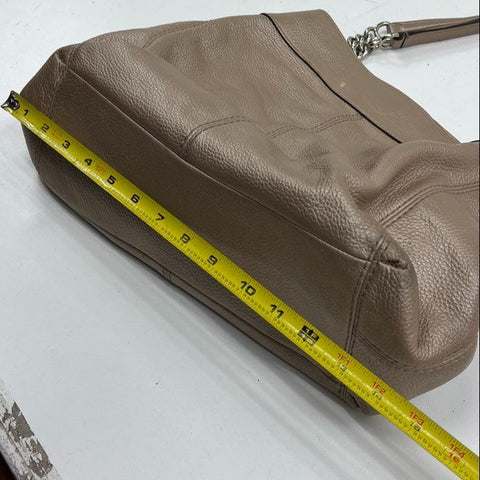 Coach Metallic Tote & Taupe Leather Shoulder Bag Handbag Purse Lot of 2 Pieces