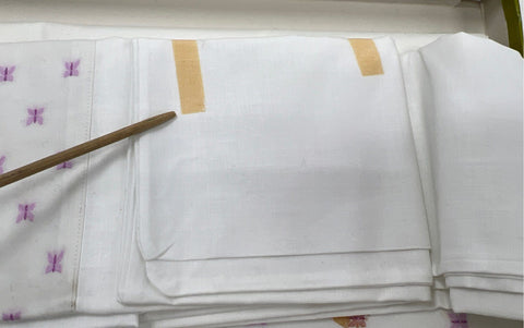 Dan River Fine Muslin All Cotton 3pc Sheet Set Purple Butterfly Vintage USA