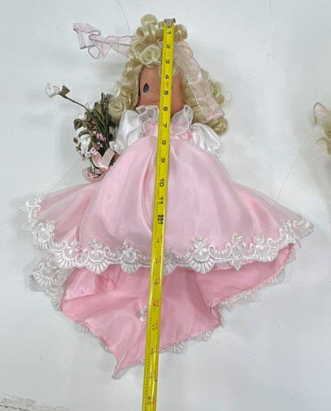 Vintage Precious Moments Dolls Lot of 7 Collectible 12" & 5" Vinyl Cloth