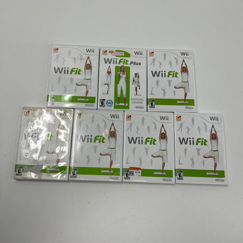 Nintendo Wii Fit & Wii Fit Plus Video Game Lot of 7 Games