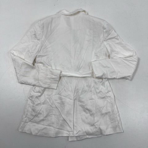 White House Black Market Women's Ecru Belted Safari Jacket Sz 2 NWT
